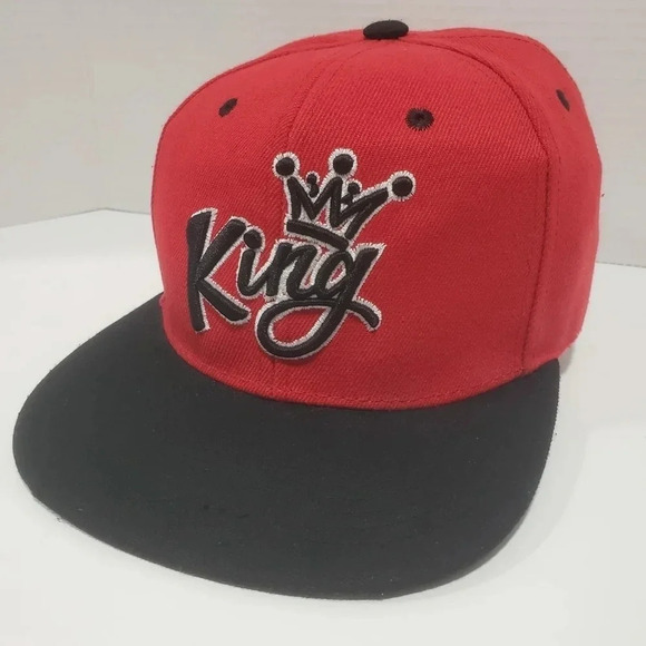 King/Ring of Fire Mens Red/Black Snapback  Hat. - Picture 1 of 6